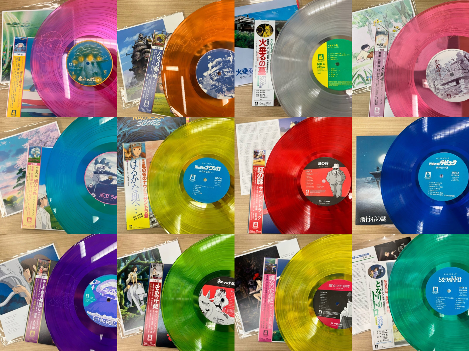 Les vinyls des OST Ghibli en nouvelles éditions colorées - Brève